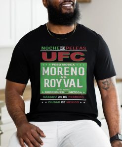 UFC Store Fanatics Branded Black Moreno vs. Royval 2 Fight Night Mexico City Matchup T Shirt
