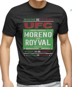 UFC Store Fanatics Branded Black Moreno vs. Royval 2 Fight Night Mexico City Matchup T Shirt