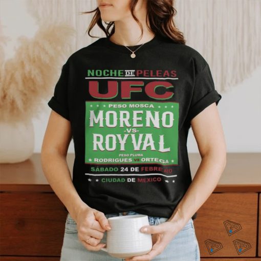 UFC Store Fanatics Branded Black Moreno vs. Royval 2 Fight Night Mexico City Matchup T Shirt