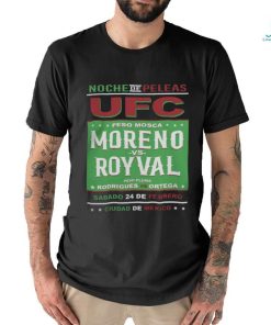 UFC Store Fanatics Branded Black Moreno vs. Royval 2 Fight Night Mexico City Matchup T Shirt
