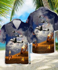 US Navy VP 6 Blue Sharks P 3B 3D Hawaiian Shirt Button Beach Shirt