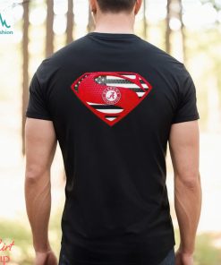 USA Flag Inside Alabama Crimson Tide Superman shirt