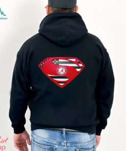 USA Flag Inside Alabama Crimson Tide Superman shirt