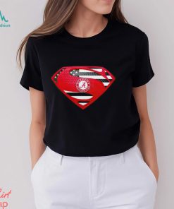 USA Flag Inside Alabama Crimson Tide Superman shirt