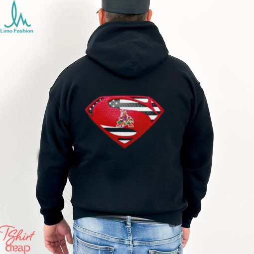 USA Flag Inside Arizona Coyotes Superman shirt