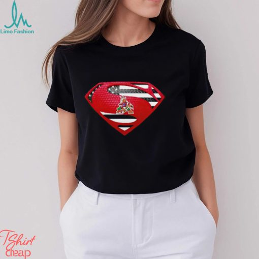 USA Flag Inside Arizona Coyotes Superman shirt