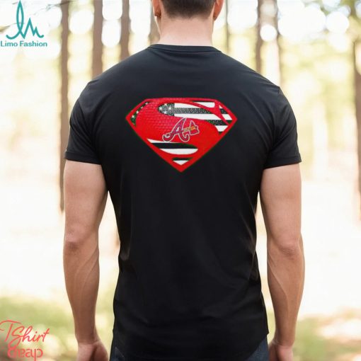 USA Flag Inside Atlanta Braves Superman shirt