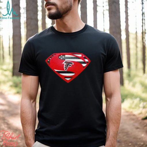 USA Flag Inside Atlanta Falcons Superman shirt