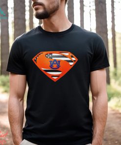 USA Flag Inside Auburn Tigers Superman shirt