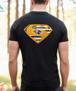 USA Flag Inside Baltimore Ravens Superman shirt