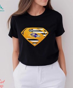 USA Flag Inside Baltimore Ravens Superman shirt