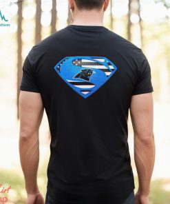 USA Flag Inside Carolina Panthers Superman shirt