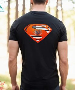 USA Flag Inside Chicago Bears Superman shirt