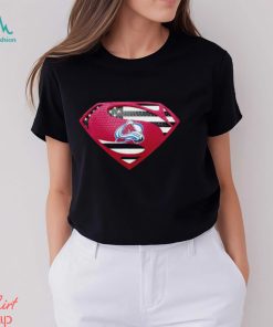 USA Flag Inside Colorado Avalanche Superman shirt