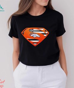 USA Flag Inside Denver Broncos Superman shirt