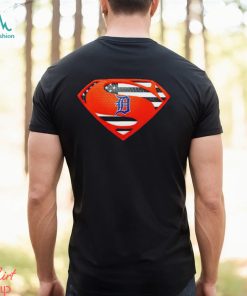 USA Flag Inside Detroit Tigers Superman shirt