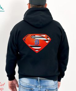 USA Flag Inside Detroit Tigers Superman shirt