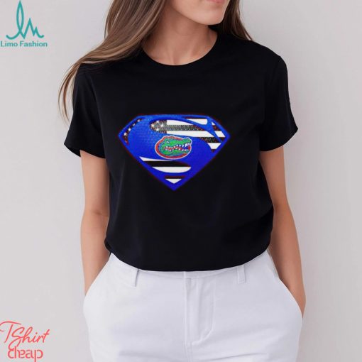 USA Flag Inside Florida Gators Superman shirt