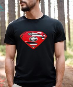 USA Flag Inside Georgia Bulldogs Superman shirt