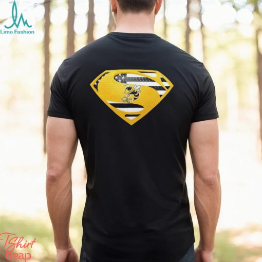 USA Flag Inside Georgia Tech Yellow Jackets Superman shirt