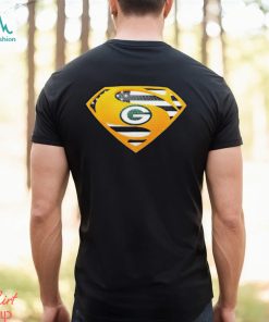 USA Flag Inside Green Bay Packers Superman shirt