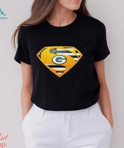 USA Flag Inside Green Bay Packers Superman shirt