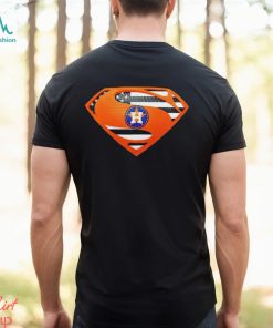 USA Flag Inside Houston Astros Superman shirt