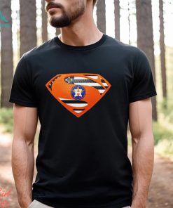 USA Flag Inside Houston Astros Superman shirt