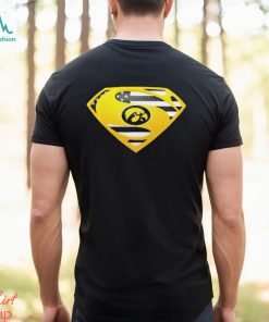 USA Flag Inside Iowa Hawkeyes Superman shirt