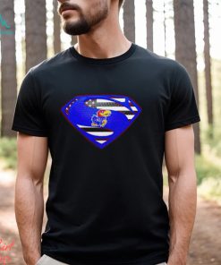 USA Flag Inside Kansas Jayhawks Superman shirt