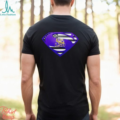 USA Flag Inside Lsu Tigers Superman shirt