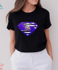 USA Flag Inside Lsu Tigers Superman shirt