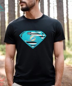 USA Flag Inside Miami Dolphins Superman shirt