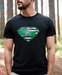 USA Flag Inside Michigan State Spartans Superman shirt