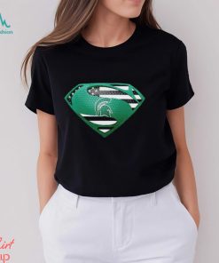 USA Flag Inside Michigan State Spartans Superman shirt