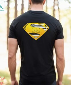 USA Flag Inside Michigan Wolverines Superman shirt