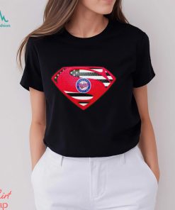 USA Flag Inside Minnesota Twins Superman shirt