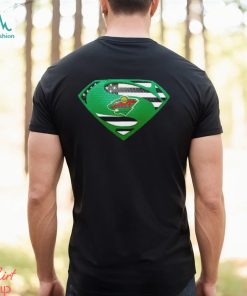 USA Flag Inside Minnesota Wild Superman shirt