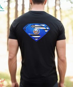 USA Flag Inside New York Islanders Superman shirt