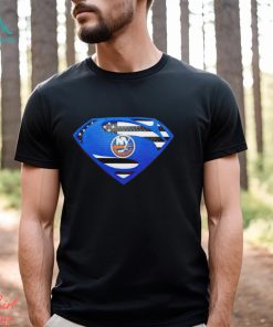 USA Flag Inside New York Islanders Superman shirt