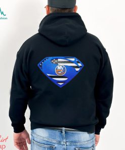 USA Flag Inside New York Islanders Superman shirt