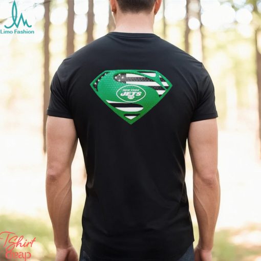 USA Flag Inside New York Jets Superman shirt