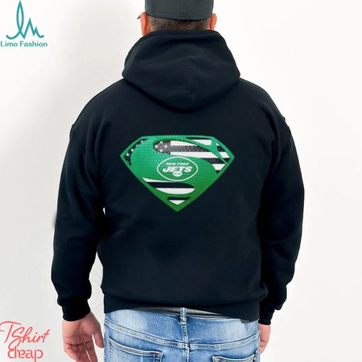 USA Flag Inside New York Jets Superman shirt