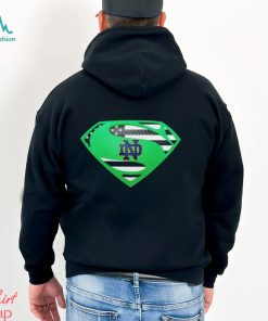 USA Flag Inside Notre Dame Fighting Irish Superman shirt