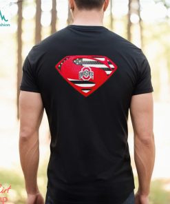 USA Flag Inside Ohio State Buckeyes Superman shirt