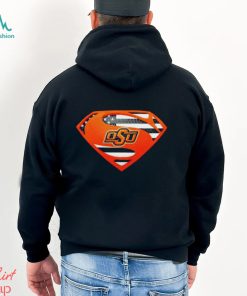 USA Flag Inside Oklahoma State Cowboys Superman shirt
