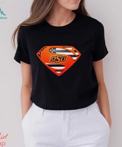 USA Flag Inside Oklahoma State Cowboys Superman shirt