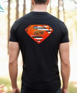 USA Flag Inside Oklahoma State Cowboys Superman shirt
