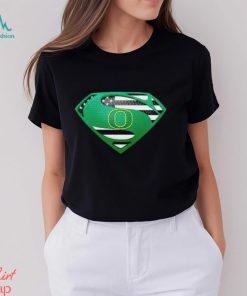 USA Flag Inside Oregon Ducks Superman shirt