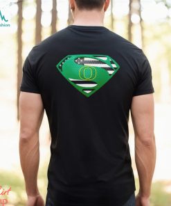 USA Flag Inside Oregon Ducks Superman shirt